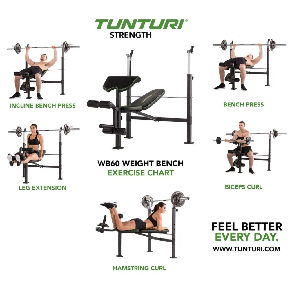 Hot Tunturi Painonnostopenkki WB60 Olympic Width min. 200 cm tangolle