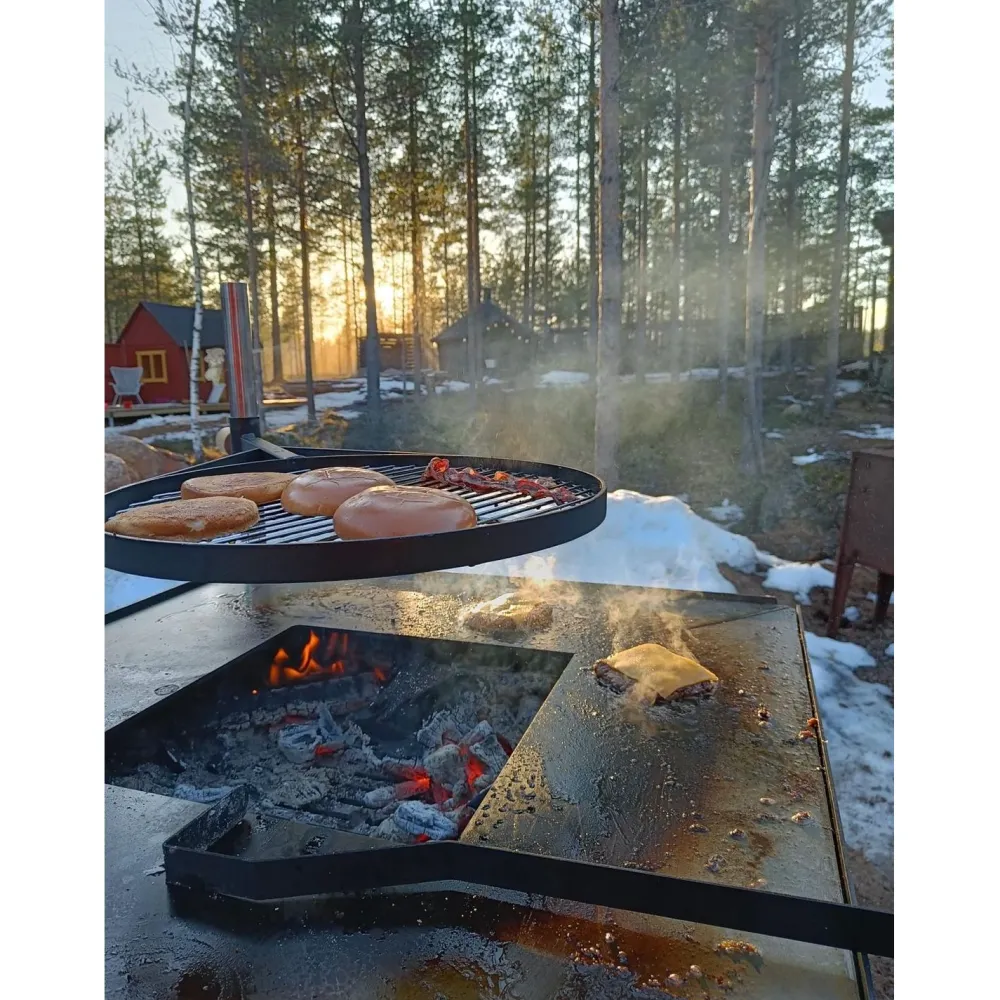 Clearance Jalotakka Paistotasogrilli Kotka Neliö Matala, 850x695 mm, musta