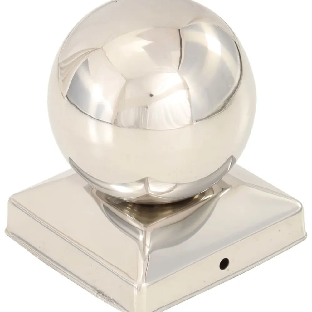 New FinePRICE Pallon muotoiset tolpan kärjet 6 kpl ruostumaton teräs 91x91 mm
