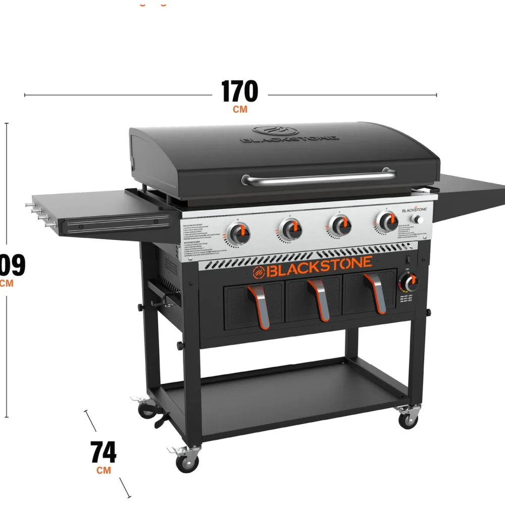 Discount Blackstone Parilagrilli 36", sis. Airfryer, kaasu, 4 poltinta