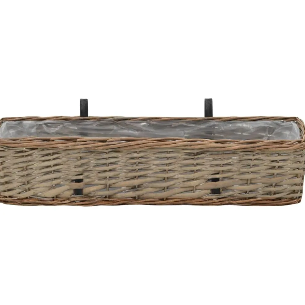 Sale FinePRICE Parveke kukkalaatikko 2 kpl paju pe-vuori 60 cm