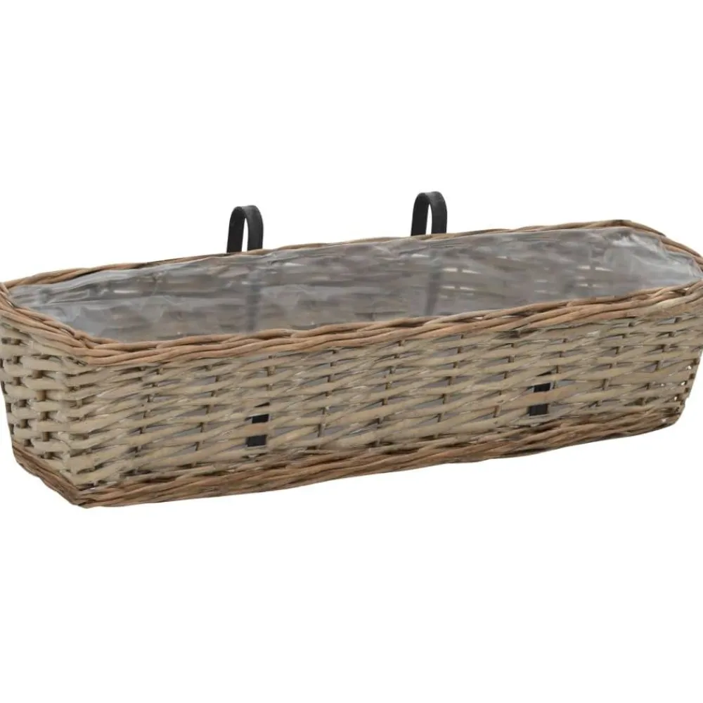 Sale FinePRICE Parveke kukkalaatikko 2 kpl paju pe-vuori 60 cm