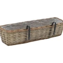 Sale FinePRICE Parveke kukkalaatikko 2 kpl paju pe-vuori 60 cm