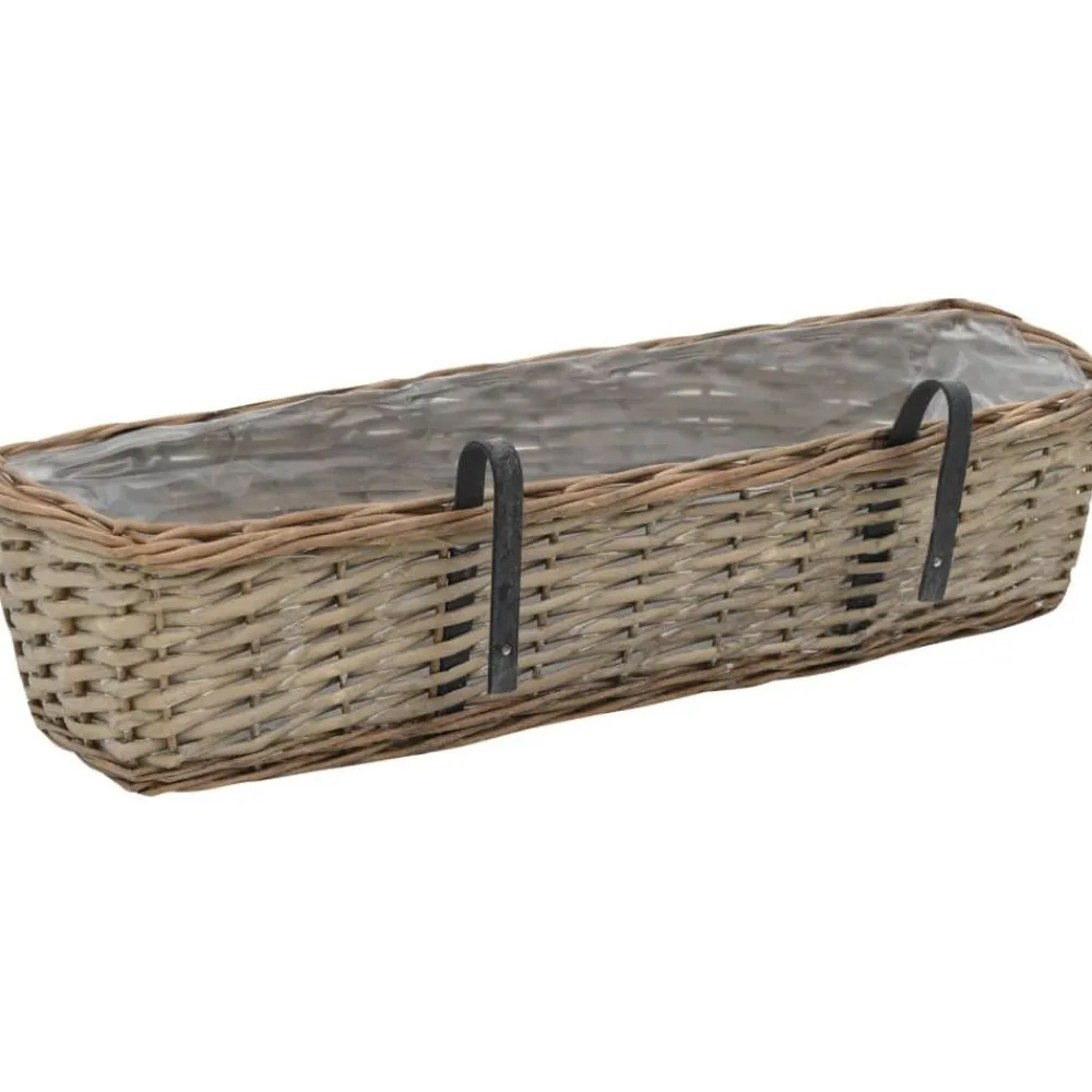 Sale FinePRICE Parveke kukkalaatikko 2 kpl paju pe-vuori 60 cm