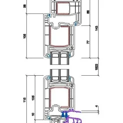 Seicom Parvekeovi PVC TD 1M 3K, PVC, 3-lasinen mittatilausovi
