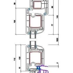 Online Seicom Parvekeovi PVC TD 1M 2K, PVC, 2-lasinen mittatilausovi