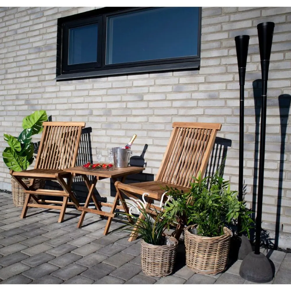 Outlet House Nordic Parvekepöytä Bilbao, 50x50cm, kokoontaitettava, tiikki, ruskea