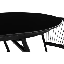 Hot Comfort Garden Parvekeryhmä Lamborg 120cm pöytä + 2 tuolia musta