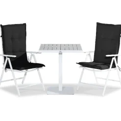 Clearance Comfort Garden Parvekeryhmä Tunis 2 Maggie tuolia + mustat pehmusteet harmaa