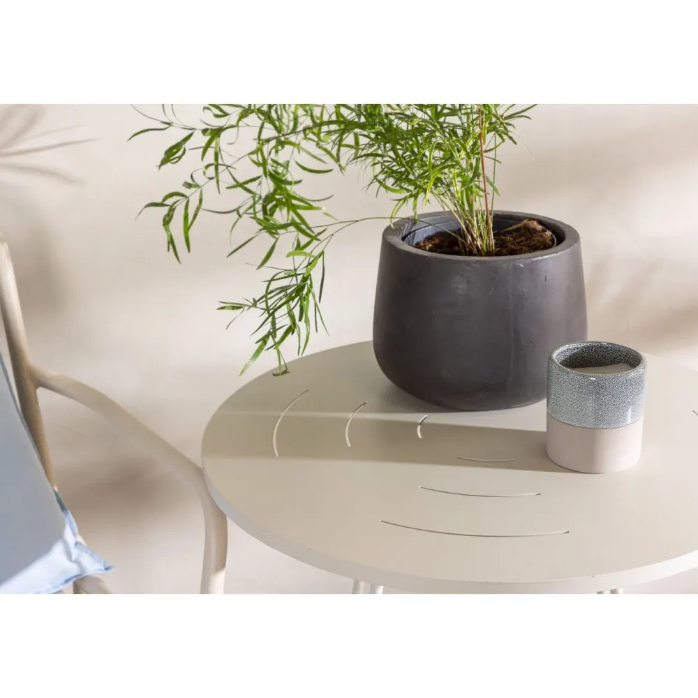 Sale Venture Home Parvekeryhmä , ø60cm beige Bacong-pöytä + 2 mustaa Peking-tuolia