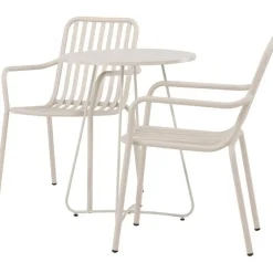 Sale Venture Home Parvekeryhmä , ø60cm beige Bacong-pöytä + 2 mustaa Peking-tuolia