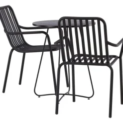 Sale Venture Home Parvekeryhmä , ø60cm beige Bacong-pöytä + 2 mustaa Peking-tuolia