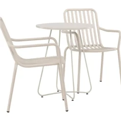 Sale Venture Home Parvekeryhmä , ø60cm beige Bacong-pöytä + 2 mustaa Peking-tuolia