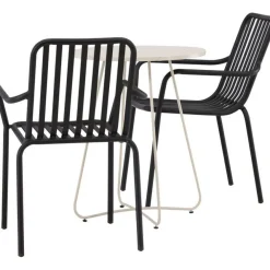 Sale Venture Home Parvekeryhmä , ø60cm beige Bacong-pöytä + 2 mustaa Peking-tuolia