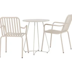 Sale Venture Home Parvekeryhmä , ø60cm beige Bacong-pöytä + 2 mustaa Peking-tuolia
