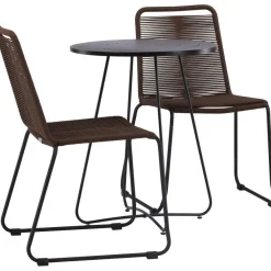 Outlet Venture Home Parvekeryhmä , ø60cm Bacong-pöytä + 2 Lindos-tuolia