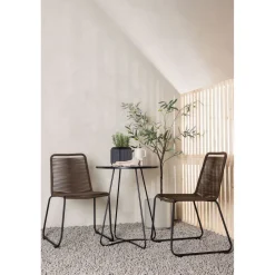 Outlet Venture Home Parvekeryhmä , ø60cm Bacong-pöytä + 2 Lindos-tuolia