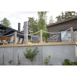 Discount Venture Home Parvekeryhmä , ø40cm Chania-pöytä + 2 harmaata Lindos-tuolia
