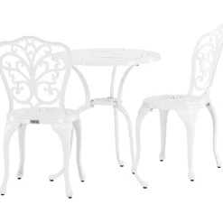 New Venture Home Parvekeryhmä Nandin, ø60cm pöytä + 2 tuolia, valkoinen