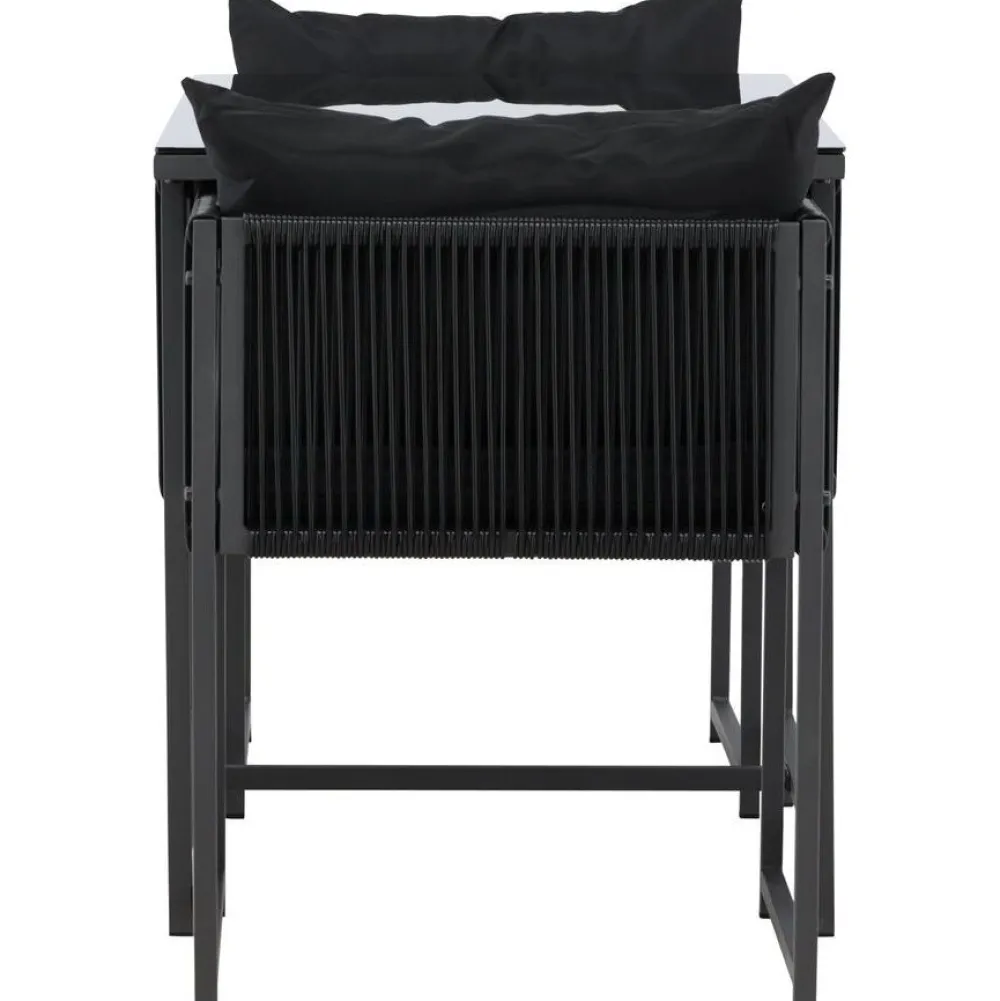 New Venture Home Parvekeryhmä Noto, 120x60cm Noto-pöytä + 2 Noto-tuolia, musta
