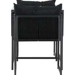 New Venture Home Parvekeryhmä Noto, 120x60cm Noto-pöytä + 2 Noto-tuolia, musta