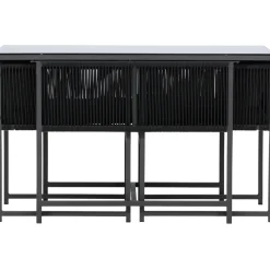 New Venture Home Parvekeryhmä Noto, 120x60cm Noto-pöytä + 2 Noto-tuolia, musta