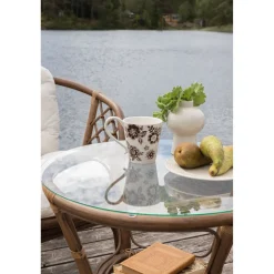 Discount Venture Home Parvekeryhmä Wera, ø60cm pöytä + 2 tuolia, rottinki, ruskea/luonnonvalkoinen