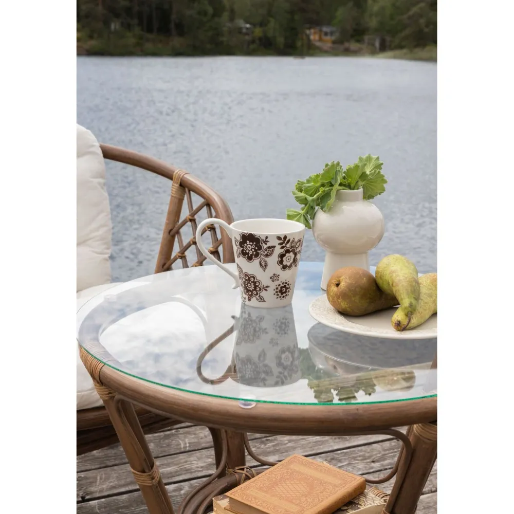 Discount Venture Home Parvekeryhmä Wera, ø60cm pöytä + 2 tuolia, rottinki, ruskea/luonnonvalkoinen