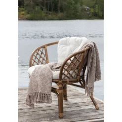 Discount Venture Home Parvekeryhmä Wera, ø60cm pöytä + 2 tuolia, rottinki, ruskea/luonnonvalkoinen