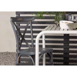 Outlet Venture Home Parvekeryhmä , 70x70cm beige Borneo-pöytä + 2 mustaa Tablas-tuolia
