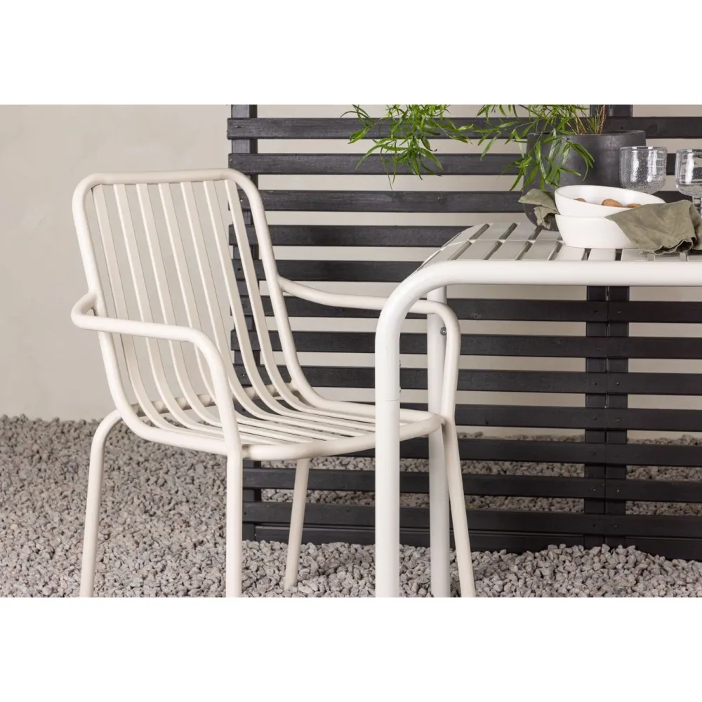 Clearance Venture Home Parvekeryhmä , 70x70cm beige Borneo-pöytä + 2 beigeä Peking-tuolia