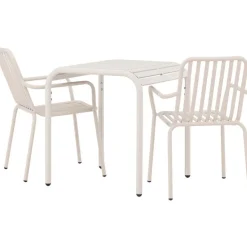 Clearance Venture Home Parvekeryhmä , 70x70cm beige Borneo-pöytä + 2 beigeä Peking-tuolia