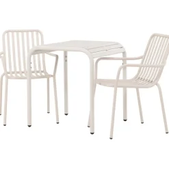 Clearance Venture Home Parvekeryhmä , 70x70cm beige Borneo-pöytä + 2 beigeä Peking-tuolia