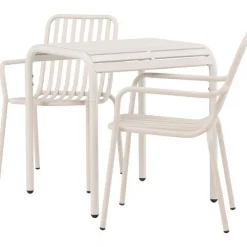 Clearance Venture Home Parvekeryhmä , 70x70cm beige Borneo-pöytä + 2 beigeä Peking-tuolia
