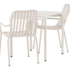 Clearance Venture Home Parvekeryhmä , 70x70cm beige Borneo-pöytä + 2 beigeä Peking-tuolia