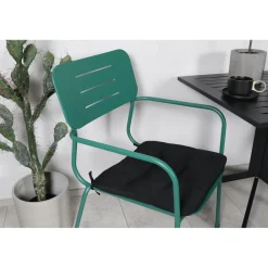 Venture Home Parvekeryhmä , 70x70cm Way-pöytä + 2 vihreää Nicke-tuolia