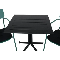 Venture Home Parvekeryhmä , 70x70cm Way-pöytä + 2 vihreää Nicke-tuolia