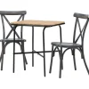 Best Venture Home Parvekeryhmä ,  88x70cm Holmbeck-pöytä + 2 mustaa Tablas-tuolia