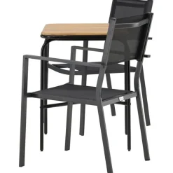 Sale Venture Home Parvekeryhmä , 88x70cm Holmbeck-pöytä + 2 mustaa Copacabana-tuolia