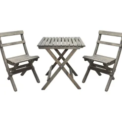 Best Baltic Garden Parvekesetti Wilma 65x65cm pöytä + 2 Knohult tuolia musta