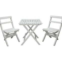 Best Baltic Garden Parvekesetti Wilma 65x65cm pöytä + 2 Knohult tuolia musta