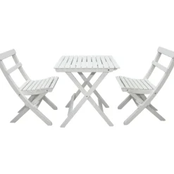 Best Baltic Garden Parvekesetti Wilma 65x65cm pöytä + 2 Knohult tuolia musta