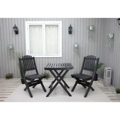 Outlet Baltic Garden Parvekesetti Wilma 65x65cm pöytä + 2 Visby tuolia harmaa
