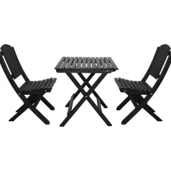 Outlet Baltic Garden Parvekesetti Wilma 65x65cm pöytä + 2 Visby tuolia harmaa