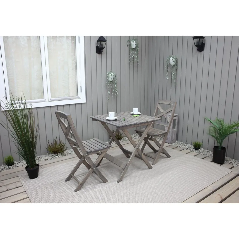 Best Baltic Garden Parvekesetti Wilma 65x65cm pöytä + 2 tuolia er värejäa