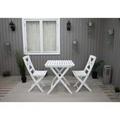 Best Baltic Garden Parvekesetti Wilma 65x65cm pöytä + 2 tuolia er värejäa