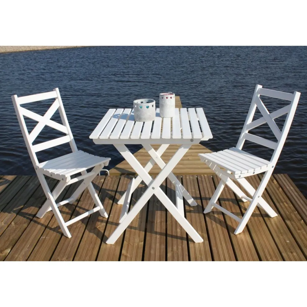Best Baltic Garden Parvekesetti Wilma 65x65cm pöytä + 2 tuolia er värejäa