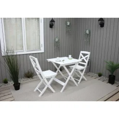Best Baltic Garden Parvekesetti Wilma 65x65cm pöytä + 2 tuolia er värejäa