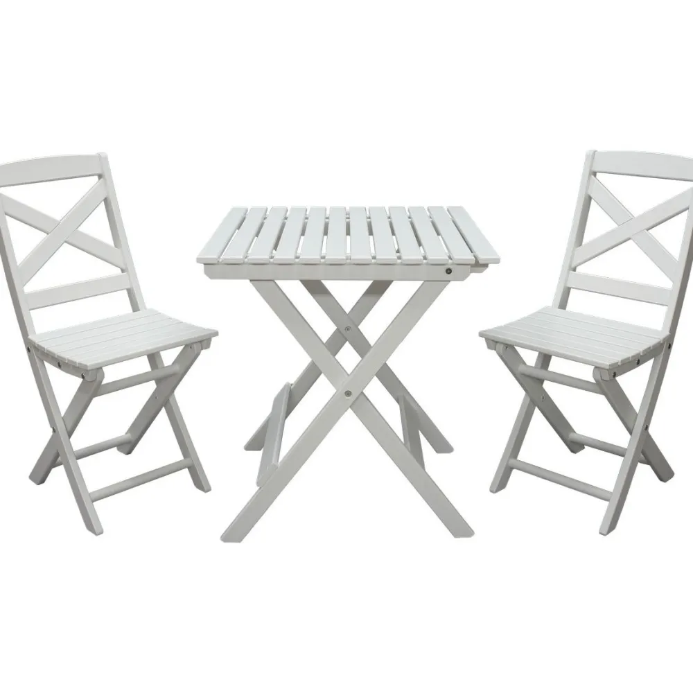 Best Baltic Garden Parvekesetti Wilma 65x65cm pöytä + 2 tuolia er värejäa