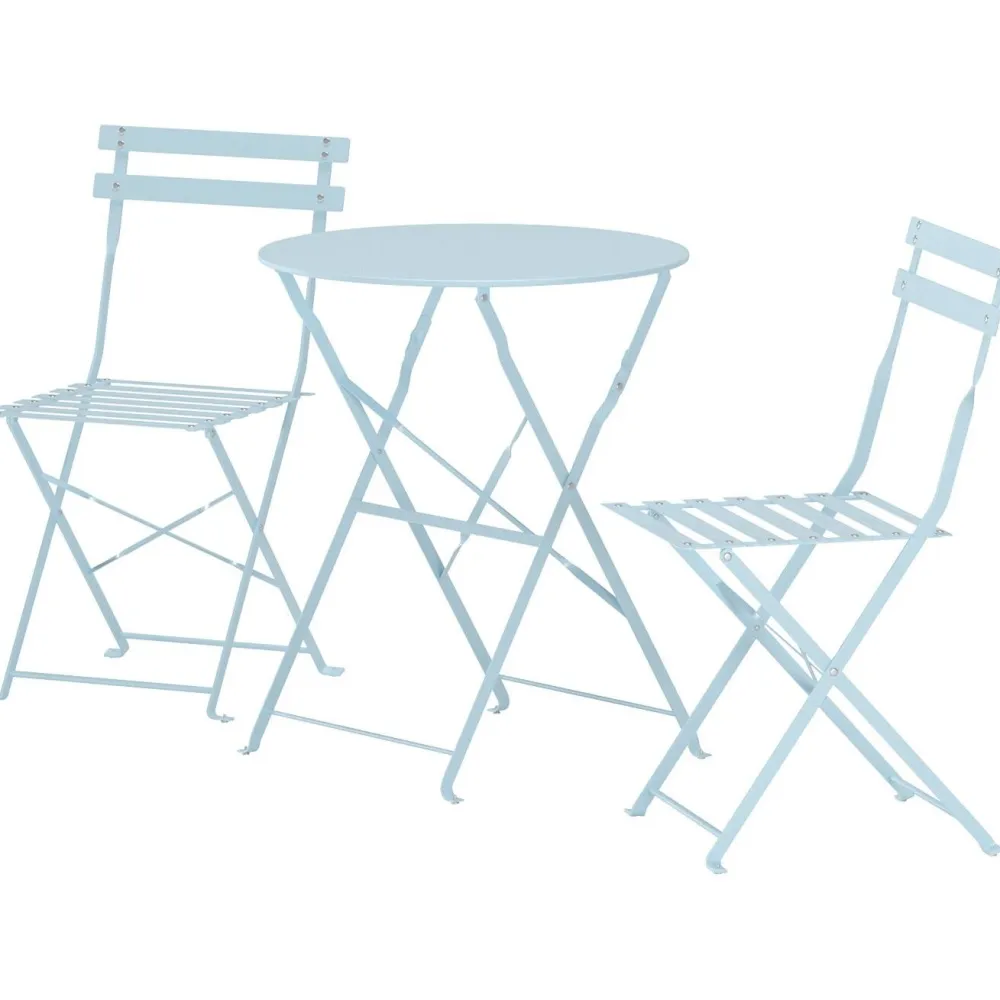 Sale Venture Home Parvekesetti Tao, ø60cm pöytä + tuolit, vaaleansininen